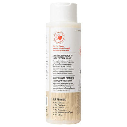 Dog of the Woods Probiotic Shampoo + Conditioner 16oz side of bottle