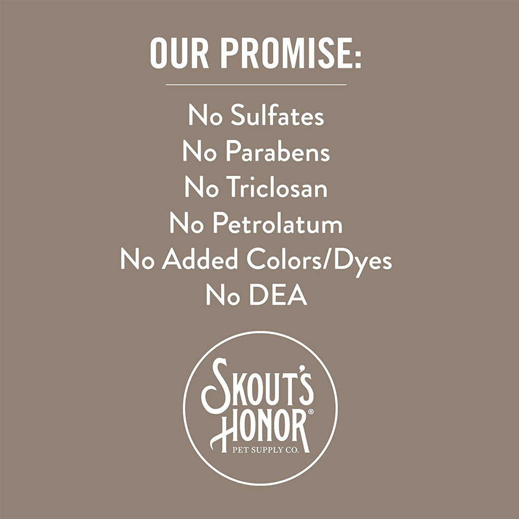 No sulfates, parabens, triclosan, petrolatum, added colors/dyes