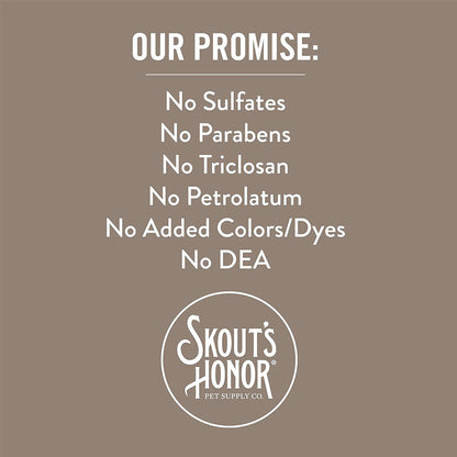 No sulfates, parabens, triclosan, petrolatum, added colors/dyes